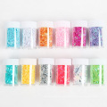 12Pcs 6Colors Assorted Glitter Powder für Art Decor